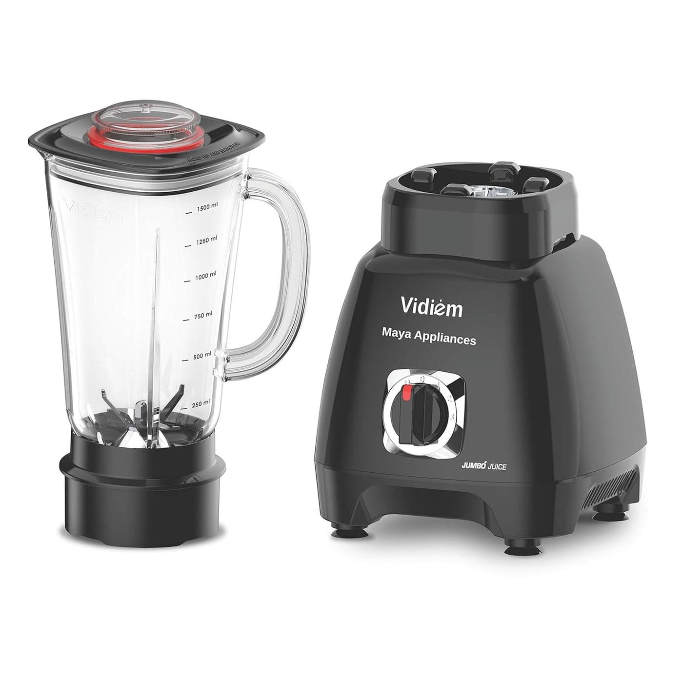Vidiem Polycarbonate Juicer Blender 562 A Jumbo Juice MixerJuicer Mixer Grinder 1000WBlack1 JarJuice Blender For Smoothie MakerCrushing IceNutri BlenderFruit Juicer1 Year Warranty1000 Watt