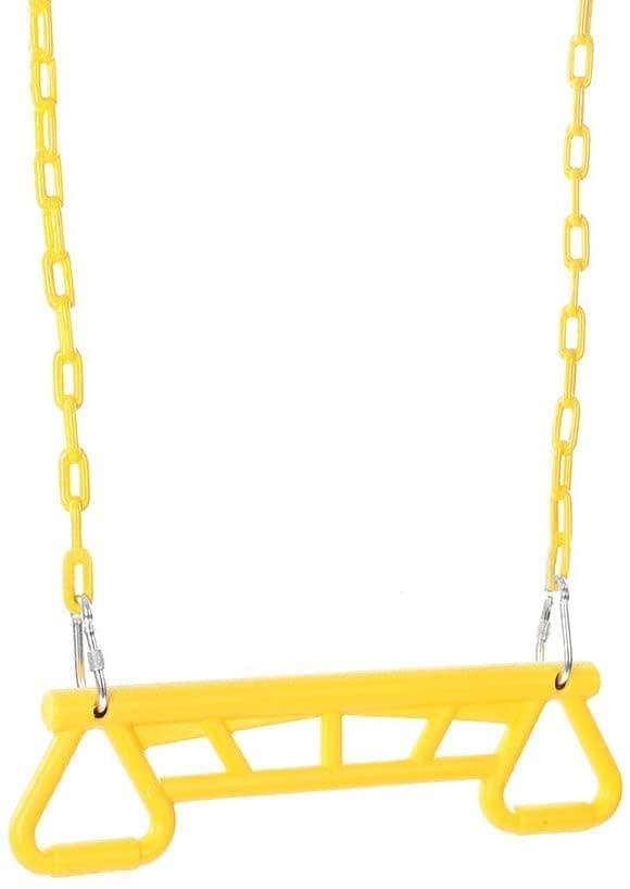 REZNOR Trapeze Swing Bar Playset with Plastic Gym Trapeze Bar for Kids/Adults, | Weight Capacity 120 kg (Yellow)