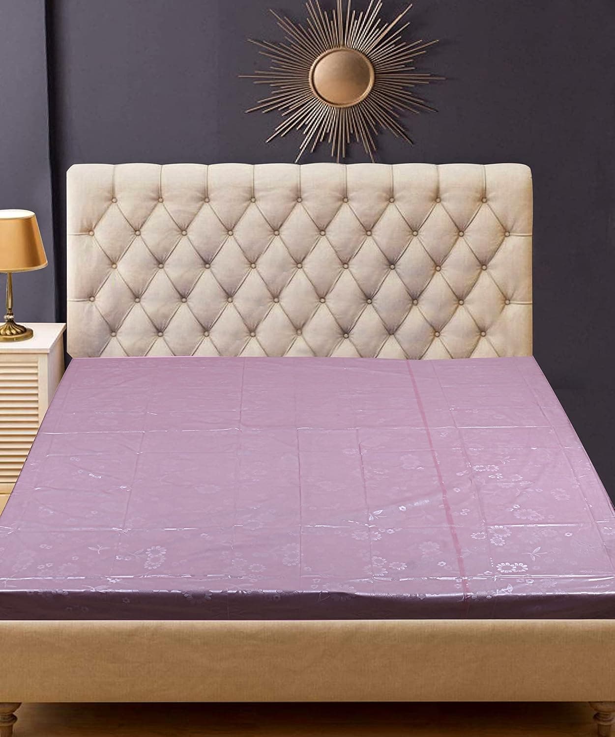 Sharma Clothing Baby Polypropylene Waterproof Plastic Sheet Double Bed King SizeBaby Adult Waterproof Protection Sheet for Mattress 75 X 65 Pink