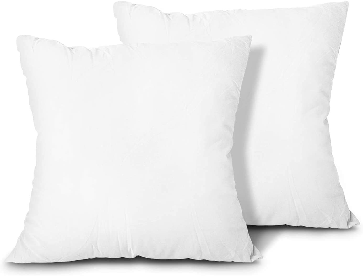 MH Home Cushion Inserts Pack of 2 30 x 30 cm 12 x 12 inch Cushion Inner Pads Cotton Blend Fabric Hollowfiber Square Pillows