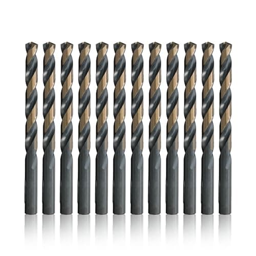 Drill America - KFD1/8P12 1/8" High Speed Steel Black & Gold KFD Split Point Drill Bit (Pack of 12), KFD Series