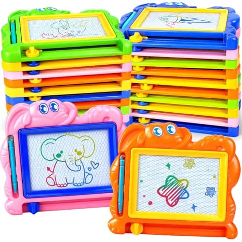 Hymaz 15 Pack Magnetic Drawing Board for Kids Colorful Erasable Doodle Sketch Tablet for Toddlers 13 Travel Writing Drawing Pad for Boys Girls Birthday Party Favors Easter Basket Stuffers Gifts