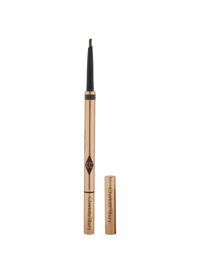 Brow Cheat Eyebrow Pencil - Refillable Micro-Precision Brow Pencil with Angled Tip for Natural Hair-Like Strokes - 16-Hour Wear, Waterproof, Vitamin E + Carnauba Wax - Medium Brown