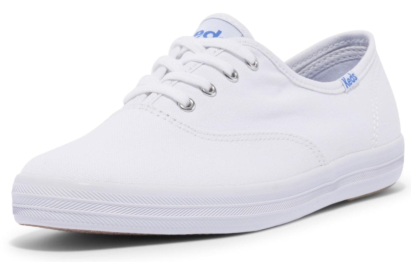 Keds Women's Champion Original Canvas Lace-Up Sneaker, White, 9.5 S US