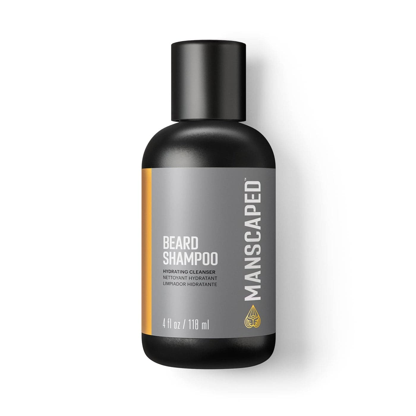 MANSCAPED UltraPremium Beard Shampoo Hydrating Cleanser with Eucalyptus Rosemary Lavender Essential Oils Moisturizing Beard Wash for Hair and Skin 4 oz
