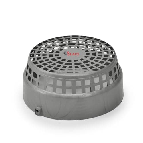 Seavy 6" PVC Cowl Cover for Duct Pipe | Prevents Birds and Insects to Enter Kitchen Chimney | Vent Cap (Grey)