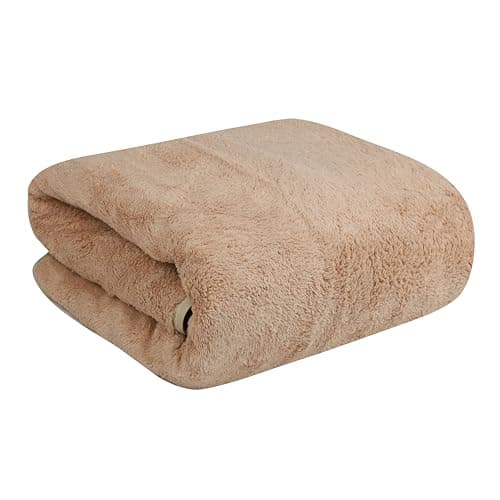 Fezora Large Bath Towels for Men & Women | Microfiber Bath Towel | Soft, Absorbent, Quick-Dry Towel (Beige-Pack of 1)