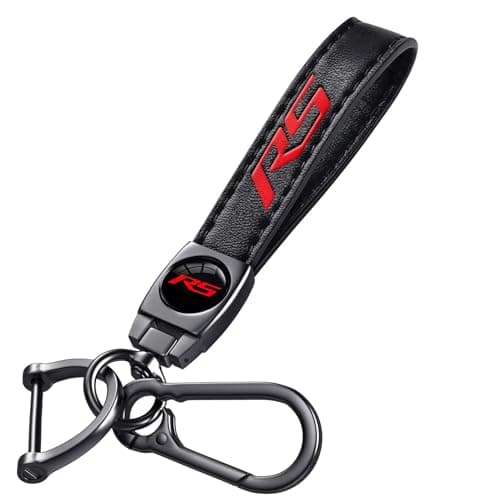 Annloysky Leather Car Metal Key Chain Keyring Accessories Compatible with Chevy Camaro RS Cars Accessories