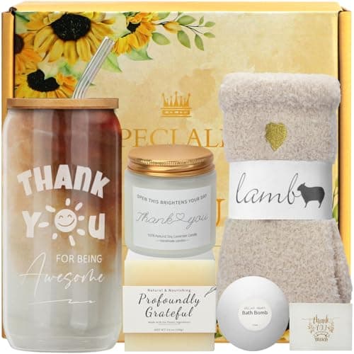 FAJAO Thank You Gifts for Women & Employees - Awesome Glass Cup, Teacher & Friend Appreciation Gifts