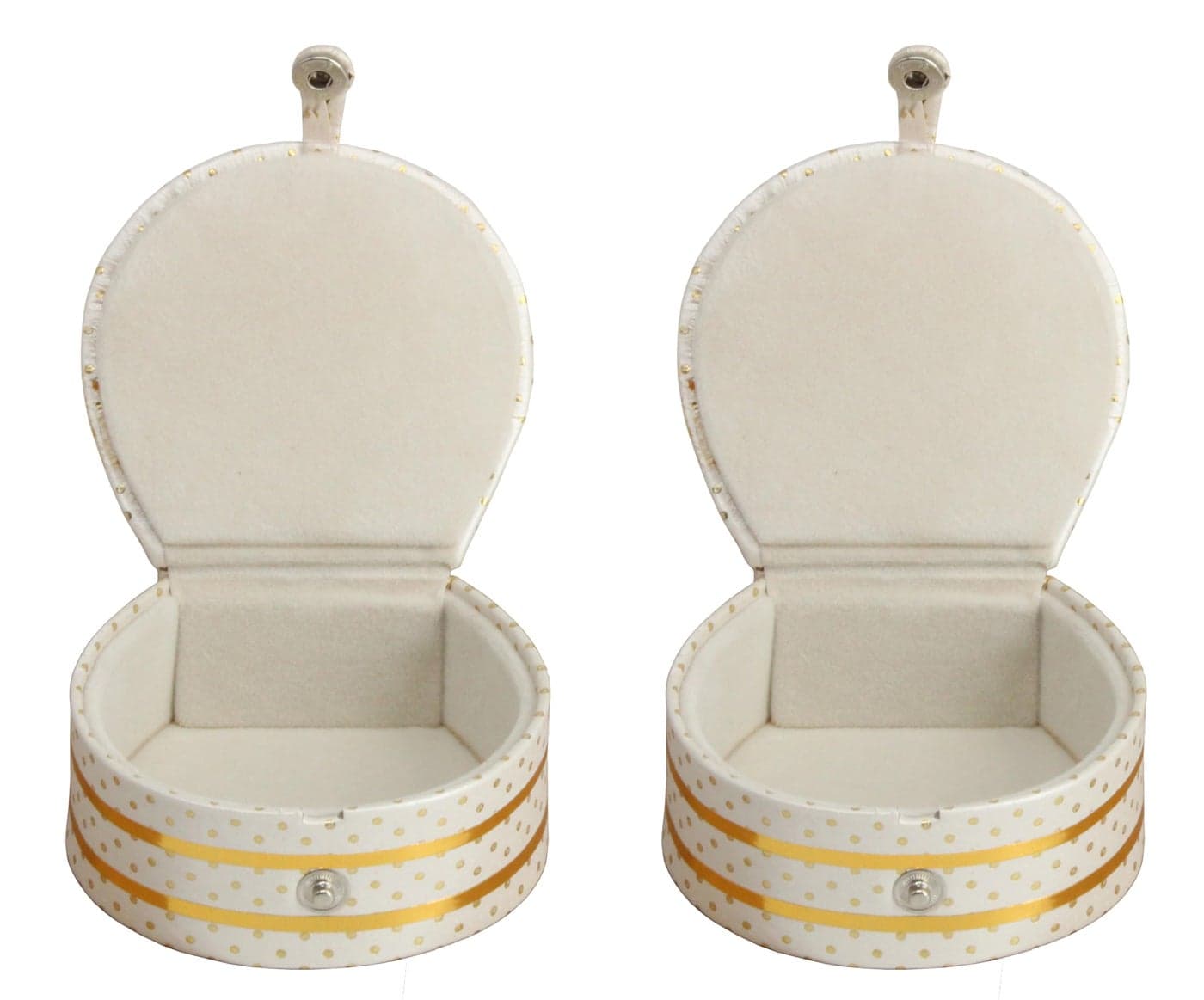 atorakushon® Pack of 2 Pcs Mini Bangle Bracelet Box Travel Gift Box Jewelry Case Wedding Gift, wardrobe orgniserRegular Makeup Vanity Box (Polkadot)