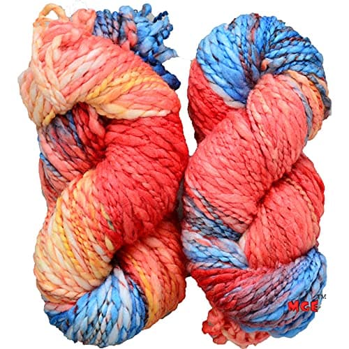 M.G ENTERPRISE Wool Sumo Opal Hand Knitting/Art Craft Soft Fingering Needle Knitting Thread Dyed, Thick Chunky Crochet Hook Yarn, 400gm
