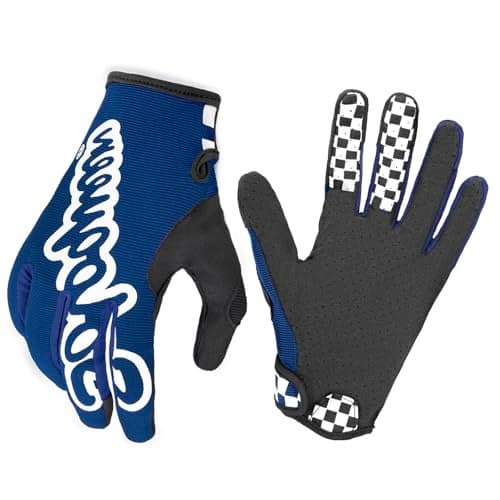 SOLO QUEEN Sim-Racing Gloves for Steering Wheel Simulators (Blue,L)