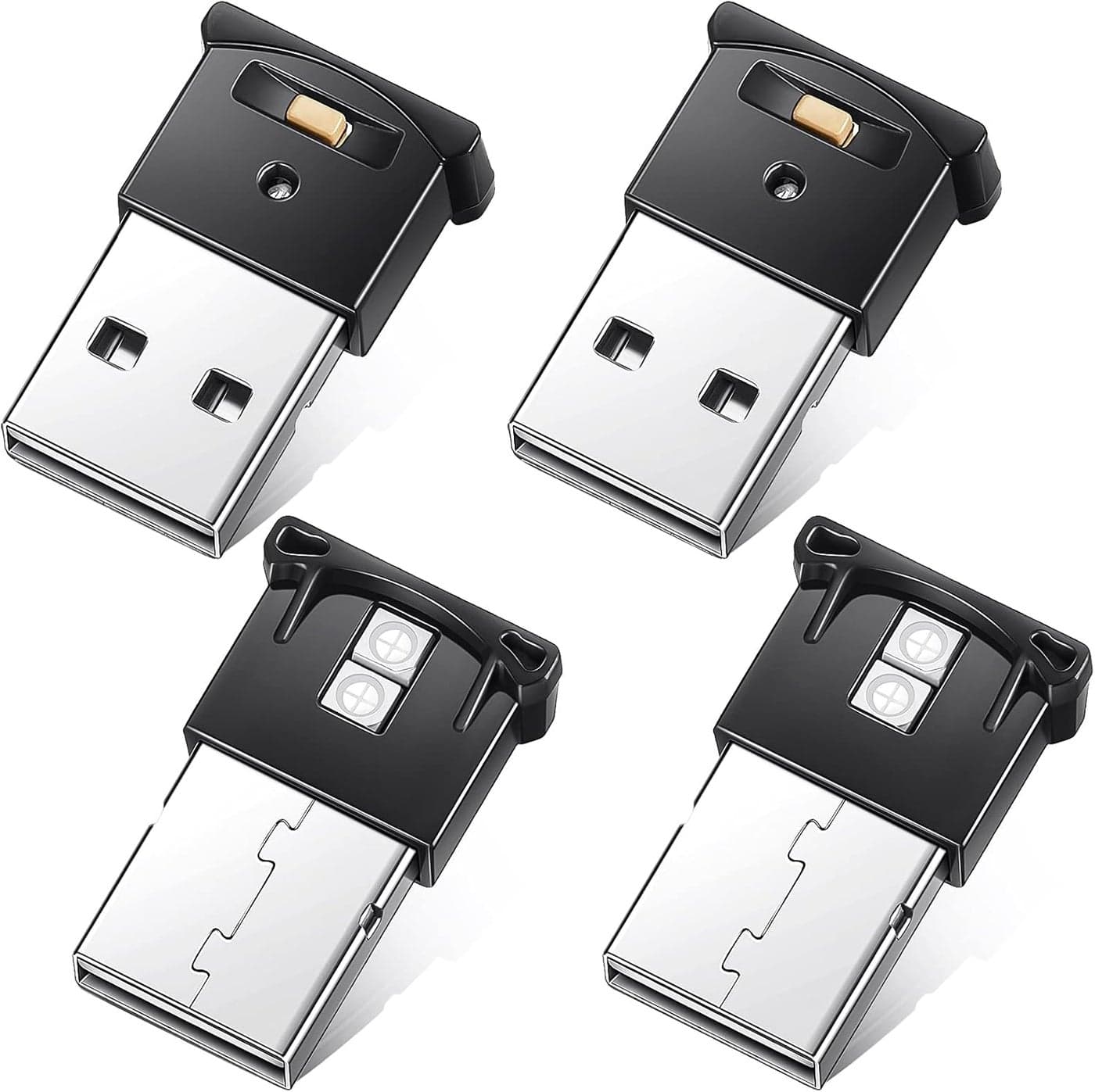 Frienda 4 Pieces Mini USB LED Light - Adjustable Brightness, 8 Colors for Car and Office Decoration