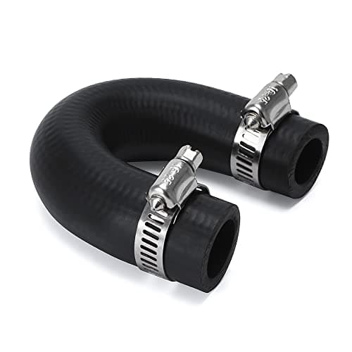 PQY Heater Core Crossover Coolant Hose 5/8" End and 3/4" End with 2PCS Clamps for LS for LT