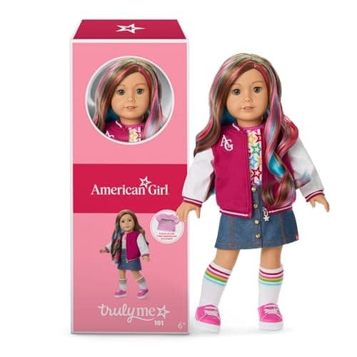 American Girl Truly Me 18inch Doll 101 with Gray Eyes Wavy Caramel Hair LighttoMedium Skin for Ages 6