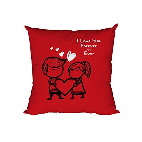 TheYaYaCafe I Love Your Stupid Face Printed Velvet Cushion with Filler (12 x 12 inches)