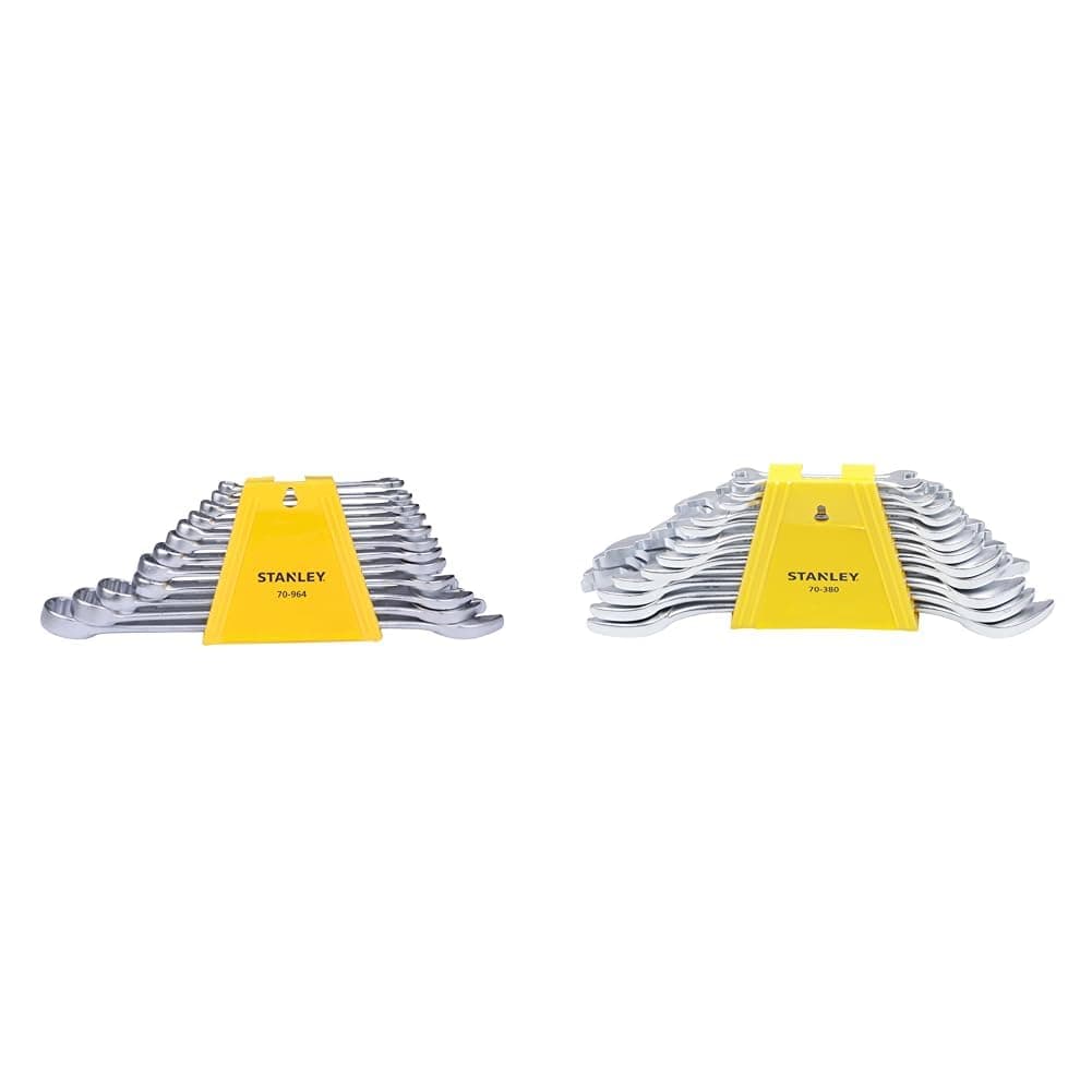 STANLEY 70964E 12Piece Chrome Vanadium Steel Combination Spanner Set with MaxiDrive System Anti