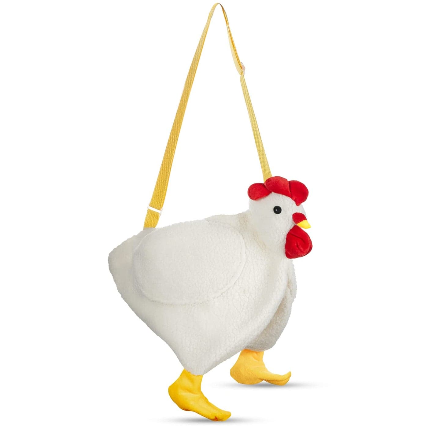 Saintrygo Chicken Hen Purse Bag Fluffy Shoulder Handbag Cute Funny Animal Gift for Christmas for Women Girls(White,Chicken)