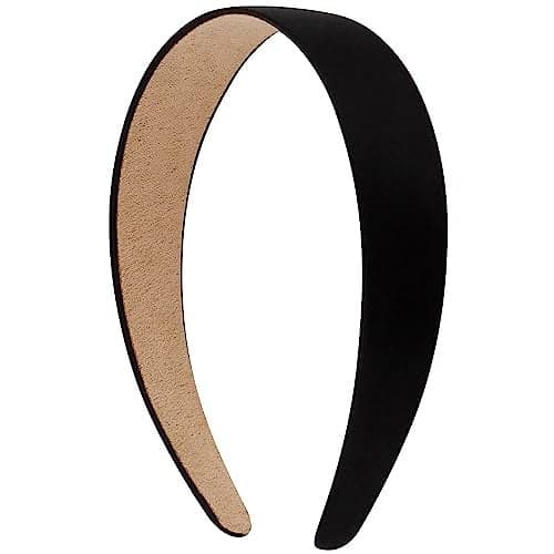 VELSCRUN Headbands for Women Girls 13 Inch Satin Black Headband Wide Head Bands for Womens Hair Women Fashion Hair Bands Cosplay Halloween Costumes Hair Accessories Gifts for Mothers Sisters