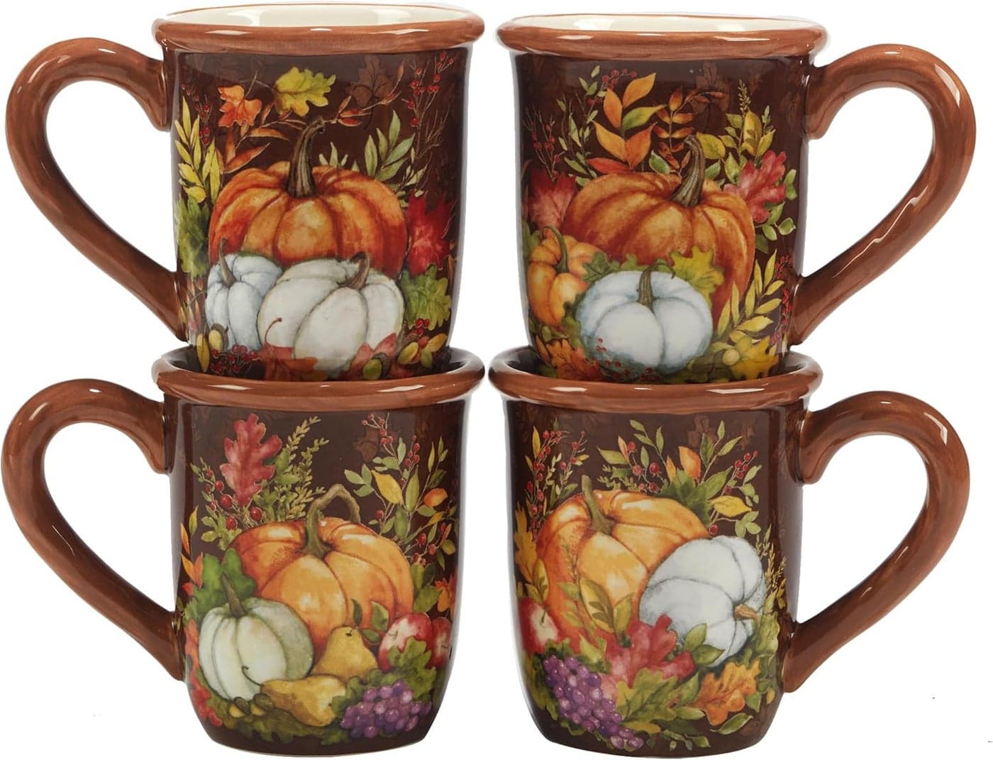 Certified International Harvest Blessings 16 oz Mug Set of 4
