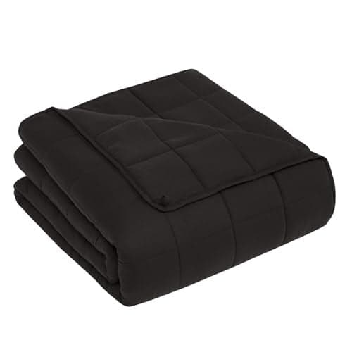 CuteKing Weighted Blanket for Adults (15lbs, 48"x72", Grey) Heavy Blanket for 140-150lbs, Breathable Microfiber Material with Glass Beads All-Season Summer Fall Winter Soft Thick