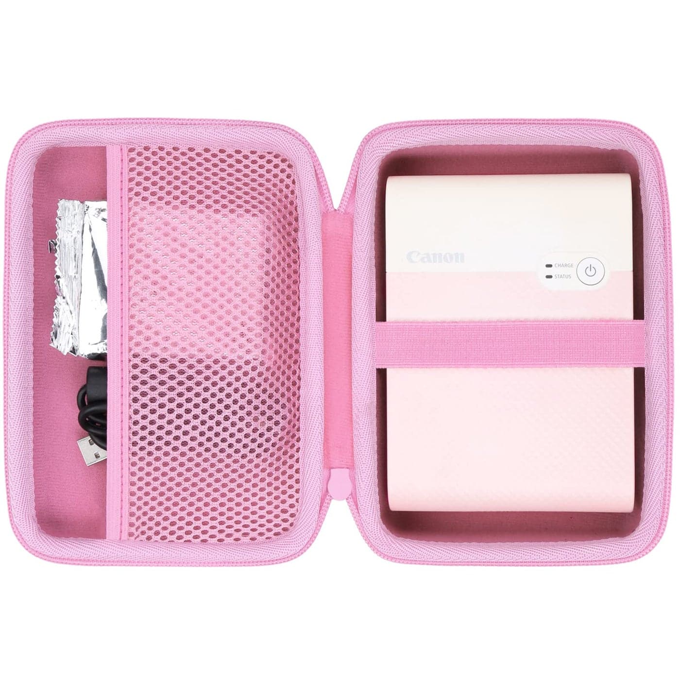 co2CREA Hard Travel Case Replacement for Canon SELPHY QX20 / QX10 Portable Square Photo Printer (Pink Case)