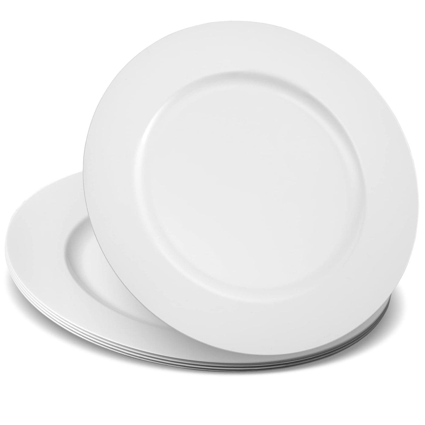 ELEGANT DISPOSABLES 13 Party Chargers Large Plates Platters Great for Elegant Partys Weddings Tableware Great for Serving dish White Pack of 6