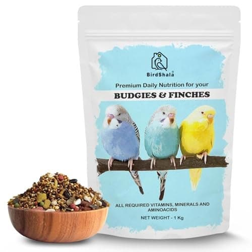 Bird Food for Budgies & Finches 1 Kg. | Premium Seed Blend of Grains, Millets & Fruit Pellet