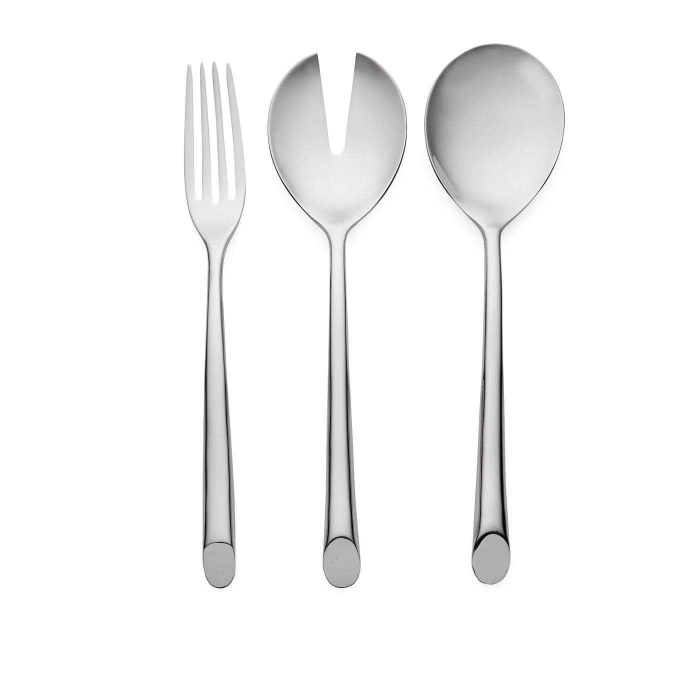 Nambe Frond 3Piece Hostess Set 1810 Stainless Steel Flatware Serving Fork and Spoon Set Serving Utensils for Buffet Catering Party Hotel or Restaurant Use Dishwasher Safe