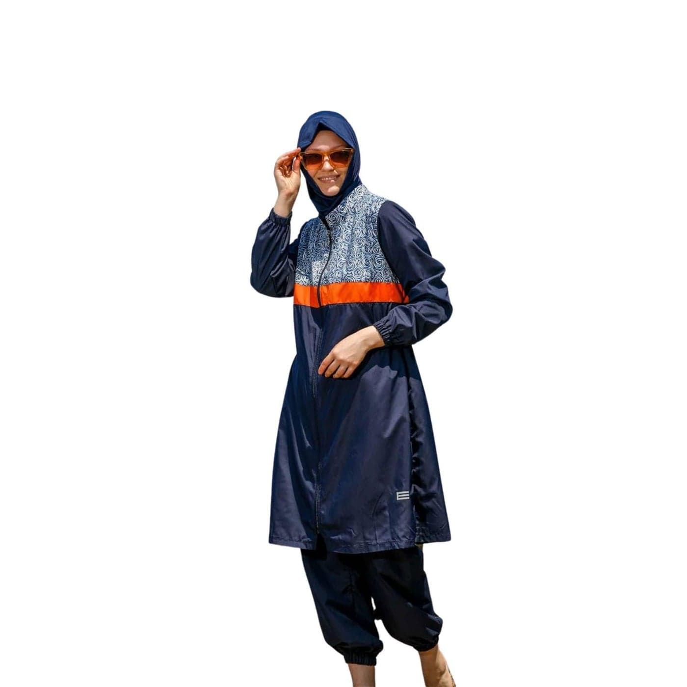 eo elif okur Islamic Long Sleeve Swimsuits for Women Modest Muslim 4 PCS Full Cover Rash Guard Burkini Arabic Swimwear US Alpha XLarge Regular Regular Standard Navy