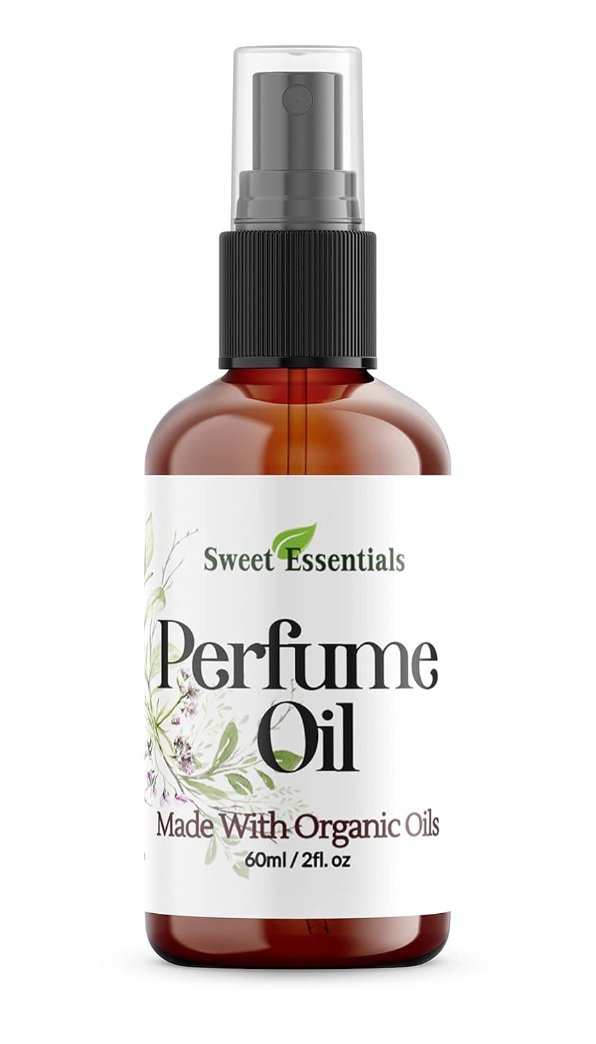 Sweet Essentials SANDALWOOD PATCHOULI FragrancePerfume Oil Made with Organic Oils 2oz Spray on Perfume Hair Body Oil Alcohol Silicone Preservative Free