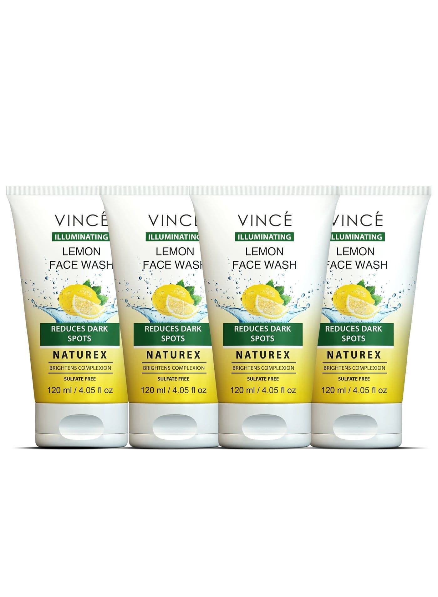 Lemon Face Wash - Pack of 4 – Deep Cleanses, Removes Dirt & Impurities – Brightens Complexion, Reduces Dark Spots, Controls Excess Oil, and Reveals Fresh, Radiant Skin