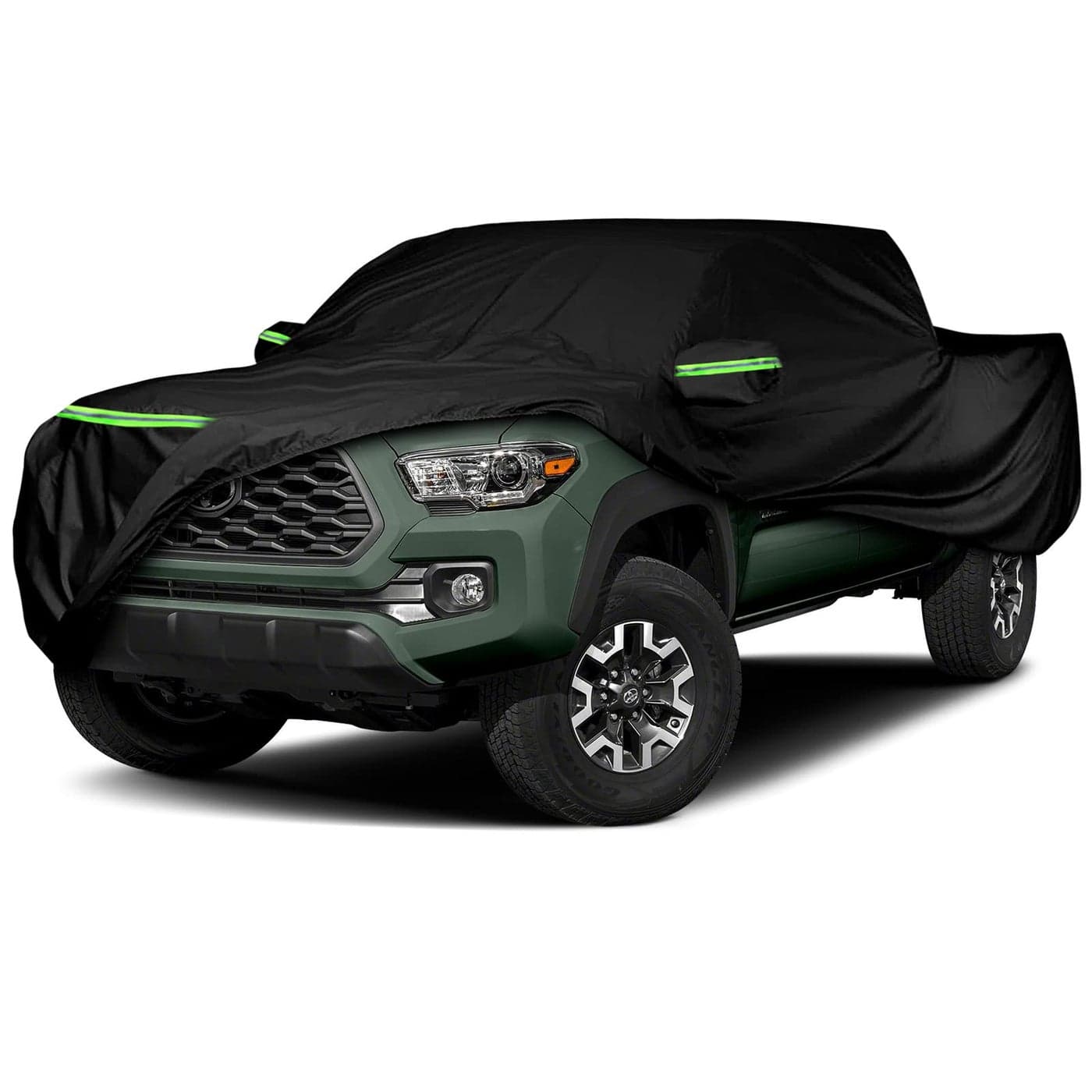 Waterproof Truck Cover Replace for 20052024 Toyota TacomaFord Ranger Double Cab 5ft 6 Layers All Weather Truck Cover with Zipper Door for Snow Rain Dust Hail Protection