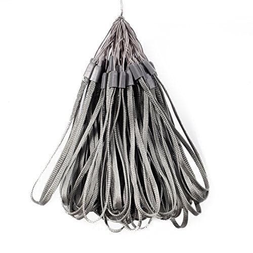 Wisdompro 50 Pack Hand Wrist Strap Lanyard, 7 inch Short Nylon Wrist Lanyard String Bulk for USB Flash Drives, Keys, Keychain, ID Badges, Name Tags, Card Holder - Gray