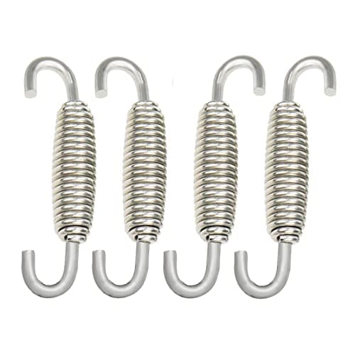 AICARS Motorcycle Springs: Stainless Steel Muffler Pipe Springs with Hooks, 58mm for Motorcycle Scooter Snowmobile ATV(4 Pack)