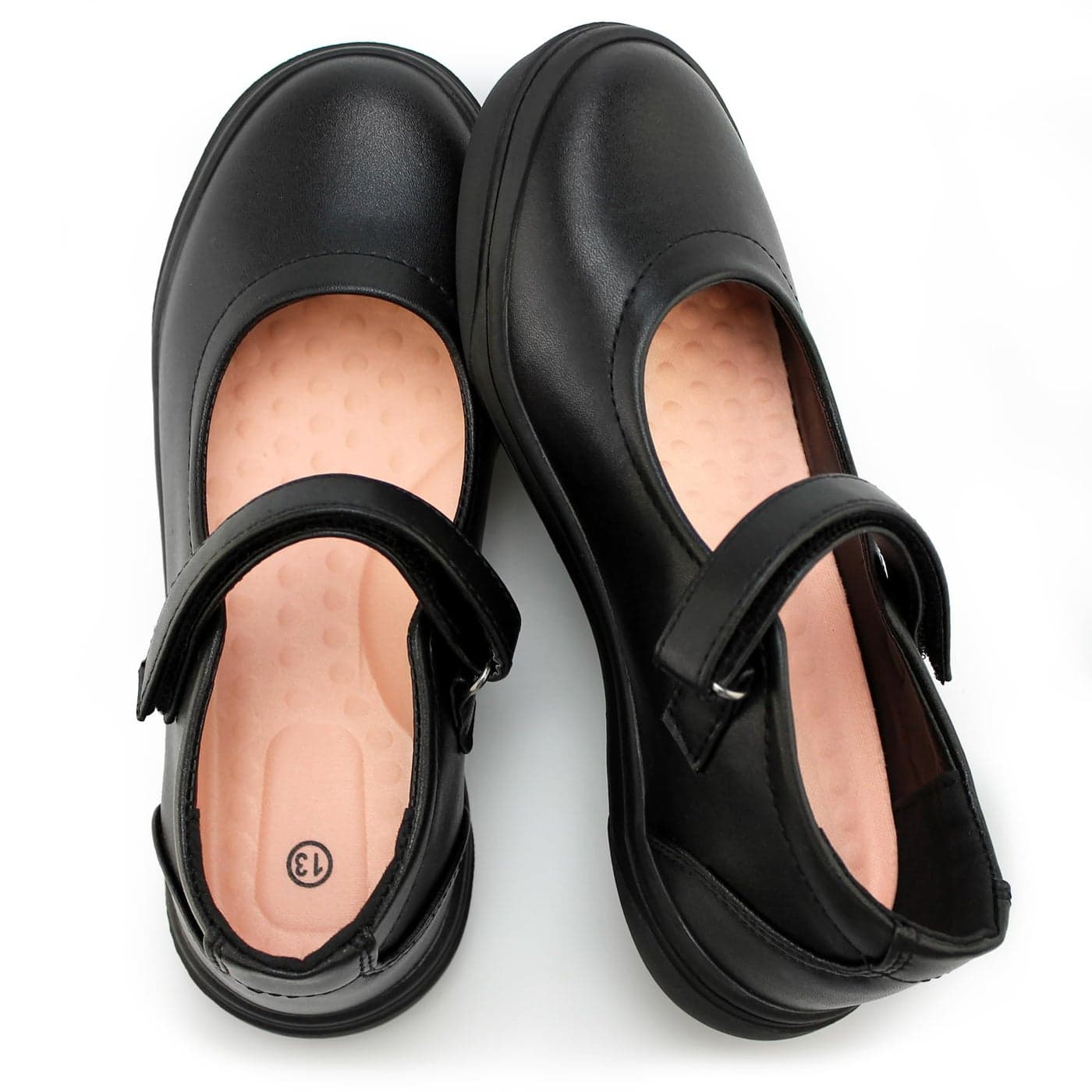 Tobfis Girls Mary Jane Flats Lightweight School Uniform Shoes Black Dress ShoesBlack PU1 M US Little Kid