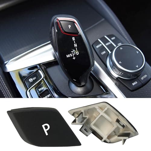 Jaronx Compatible with BMW Gear Shift P Button for 5 G30 G31 G38 6 GT G32 7 G11 G12 X3 G01 G08 X4 G02 Gear Shift Parking Button Replacement for BMW 61316817624 61316817622 Matte Black