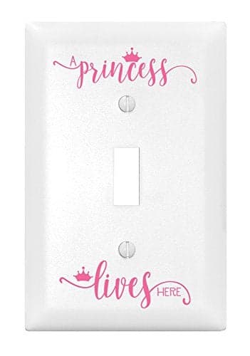 DEXSA A Princess Lives Here Let Your Light Shine Single Light Switch Cover | Made in the USA