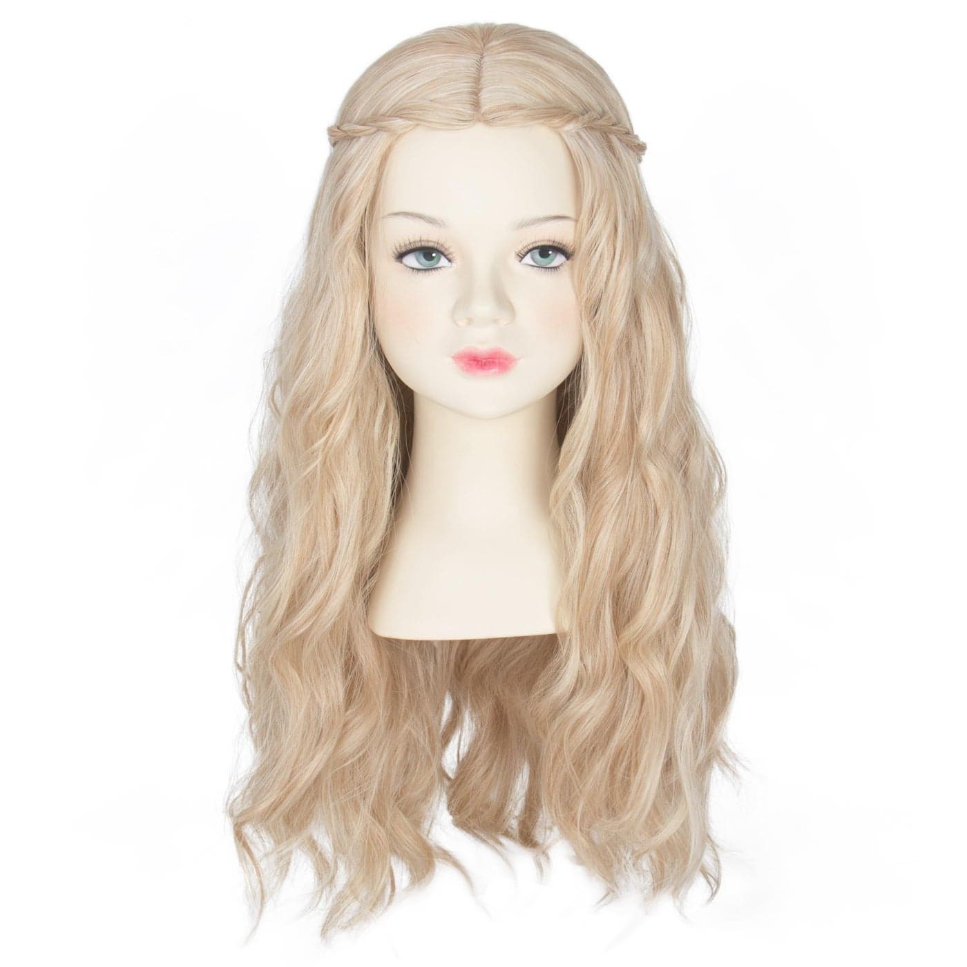 Miss U Hair Kids Princess Wig Renaissance Hippie Elf Long Wavy Blonde Halloween Cosplay Wig for Girls Child