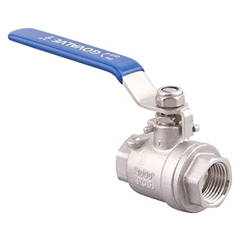 GOVALVE 2-PC Ball Valve Stainless Steel - 1/2" NPT Female Full Port Ball Valve For water oil and gas