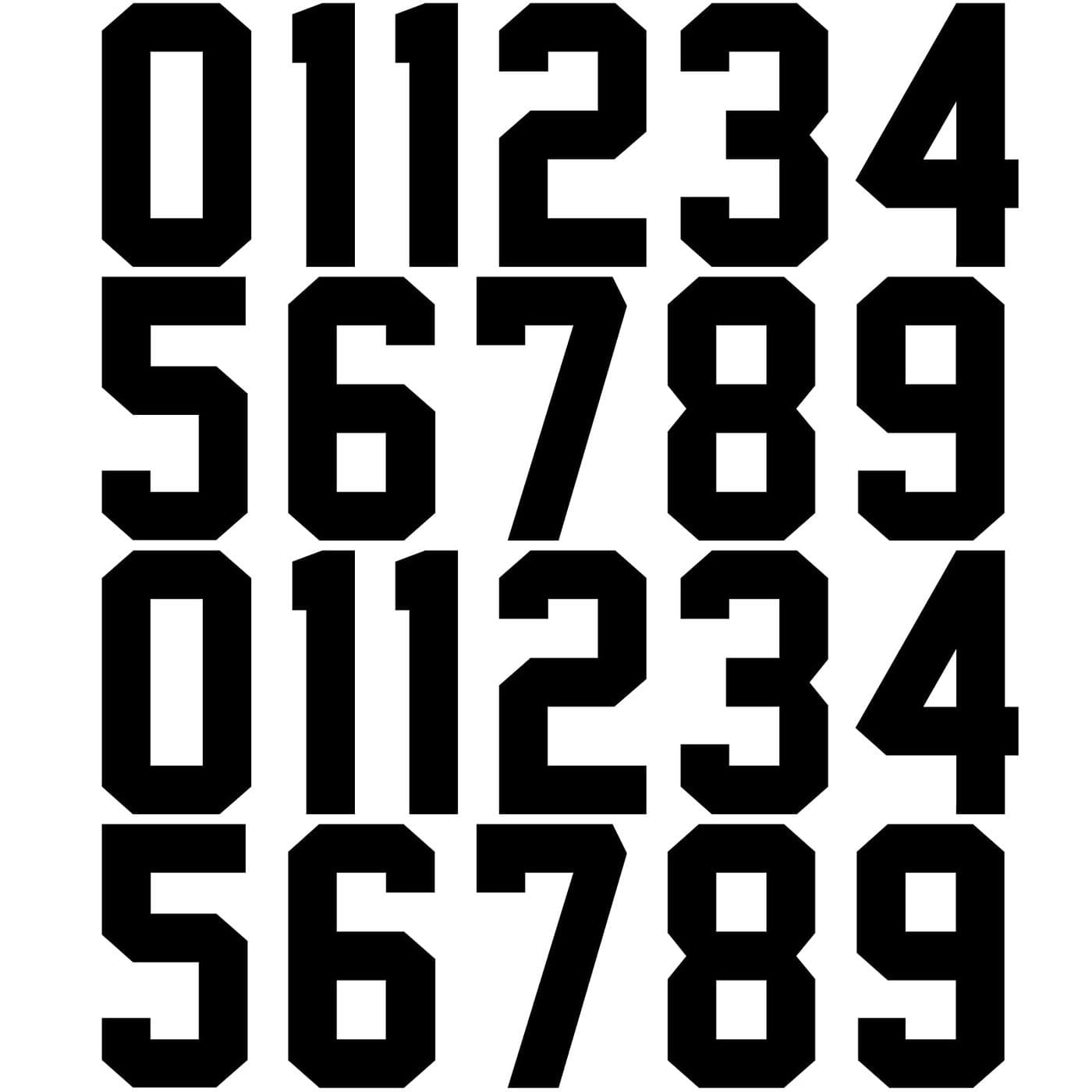 Zonon 22 Pieces Iron on Numbers T Shirt Heat Transfer 0 to 9 Jersey Numbers for Team Uniform Sports Black3 Inch