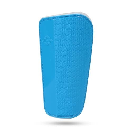 Nivia Airstrike Shinguard, Durable Polypropylene (PP) Hard Shell (Sky Blue, S)