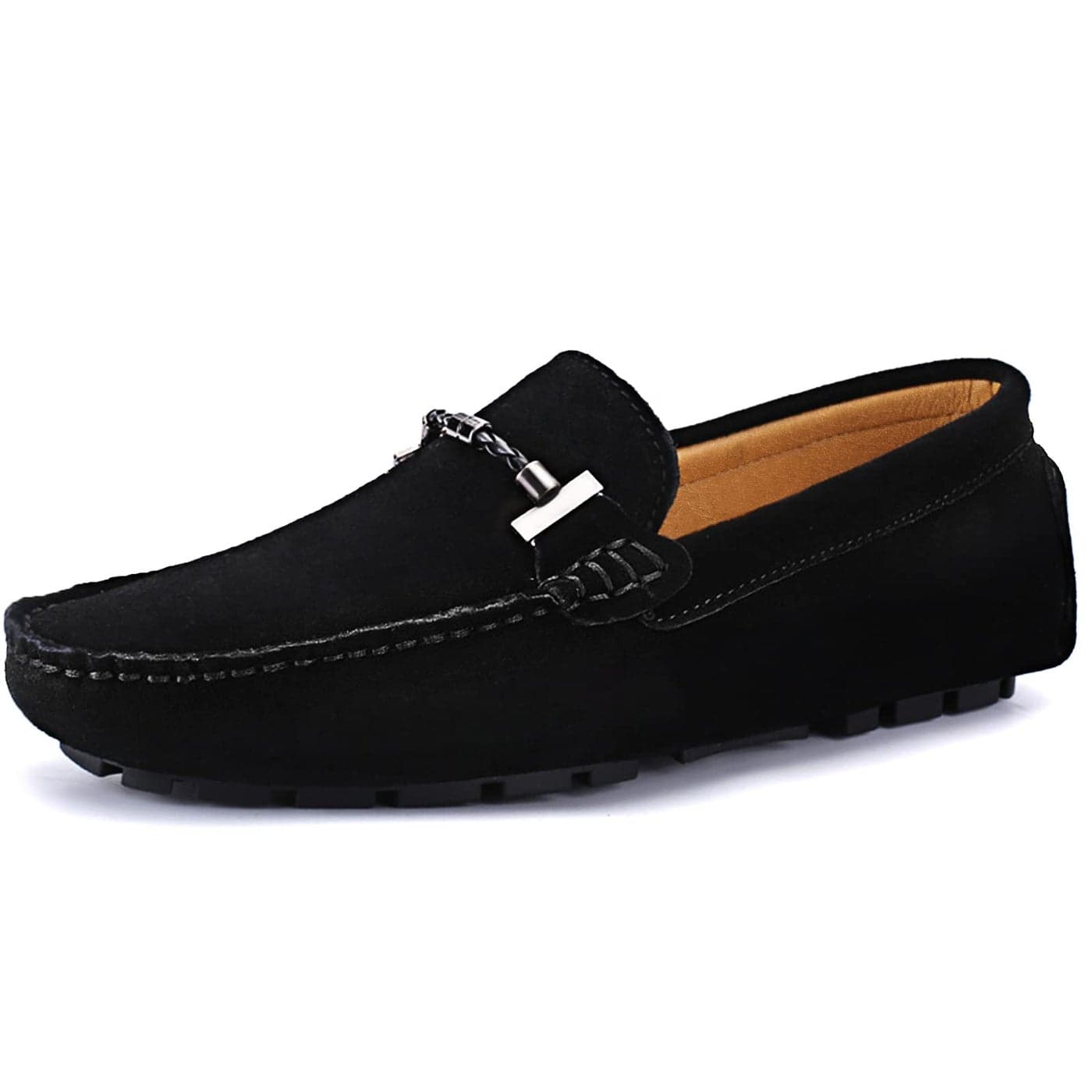 DCZTELG Penny Loafers for Men Casual Slip On Dress Moccasins Comfort Driving Boat Shoes Black 8
