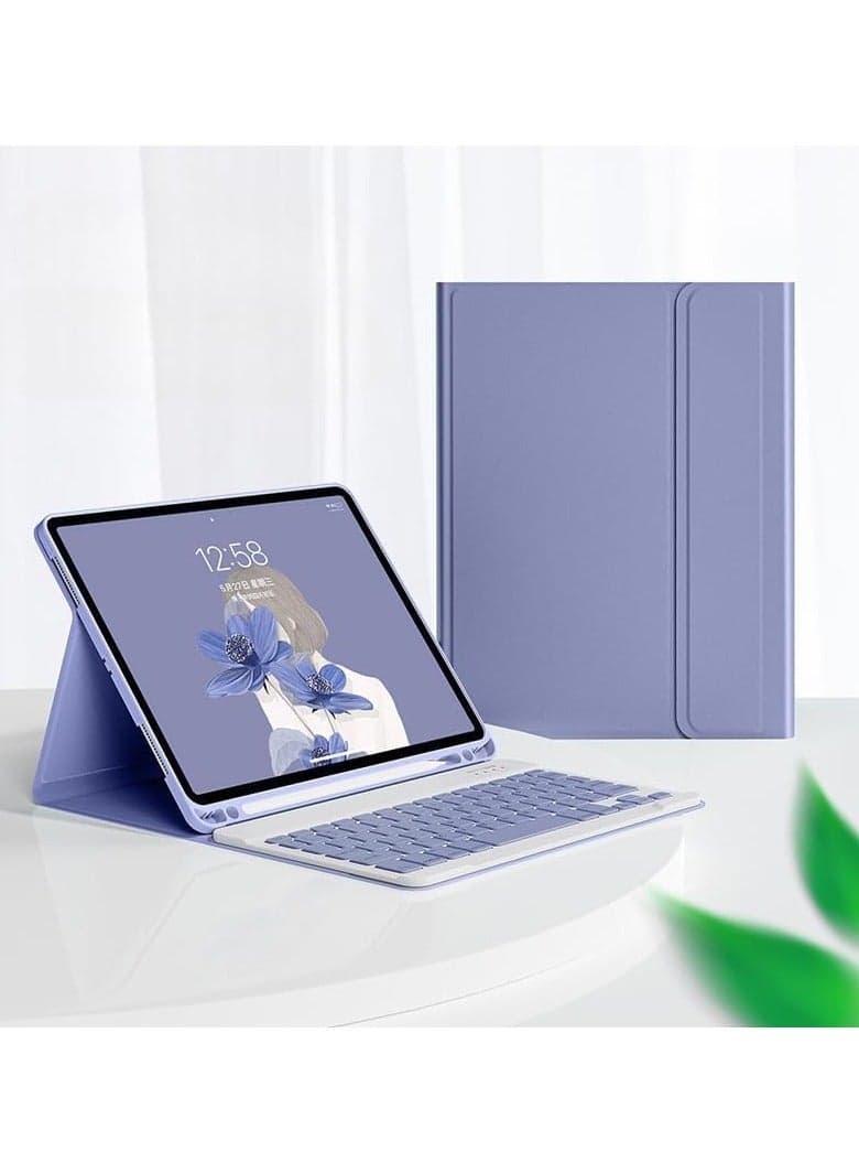 Arabic and English Keyboard Case Compatible with iPad 10th 10.9 Inch 2022 Model Flip Tablet Case with Bluetooth Keyboard Protective Leather Case with Charging Pen Slot