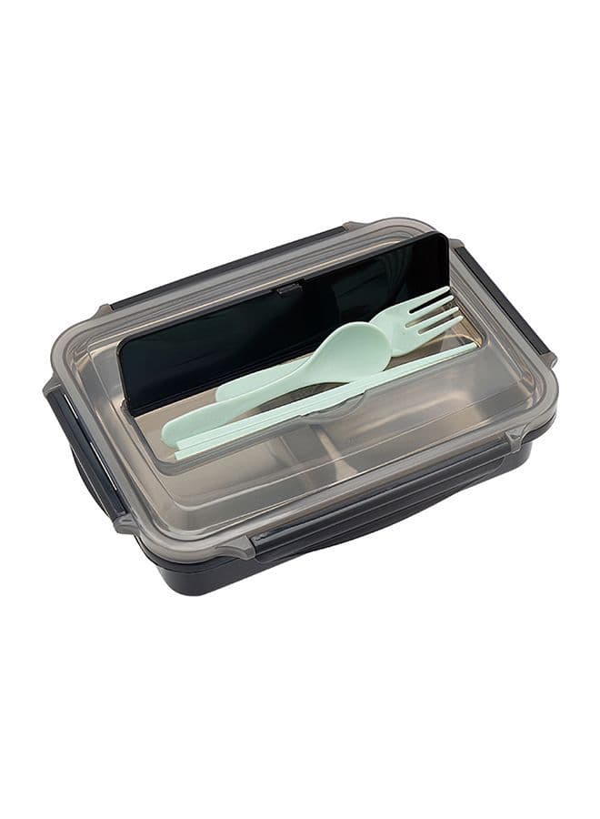 3-Grid Microwave Leakproof Lunch Box Black 26 x 6 20centimeter