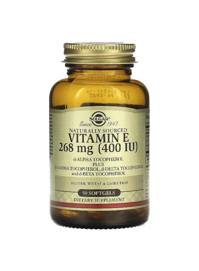 Naturally Sourced Vitamin E, 268 mg (400 IU), 50 Softgels