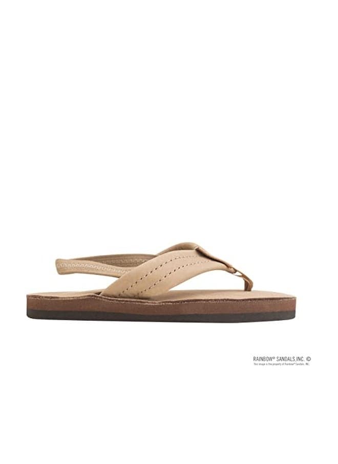 Rainbow Sandals Kid's Single Layer Premier Leather, Sierra Brown w/backstrap, 7-8 B(M) US