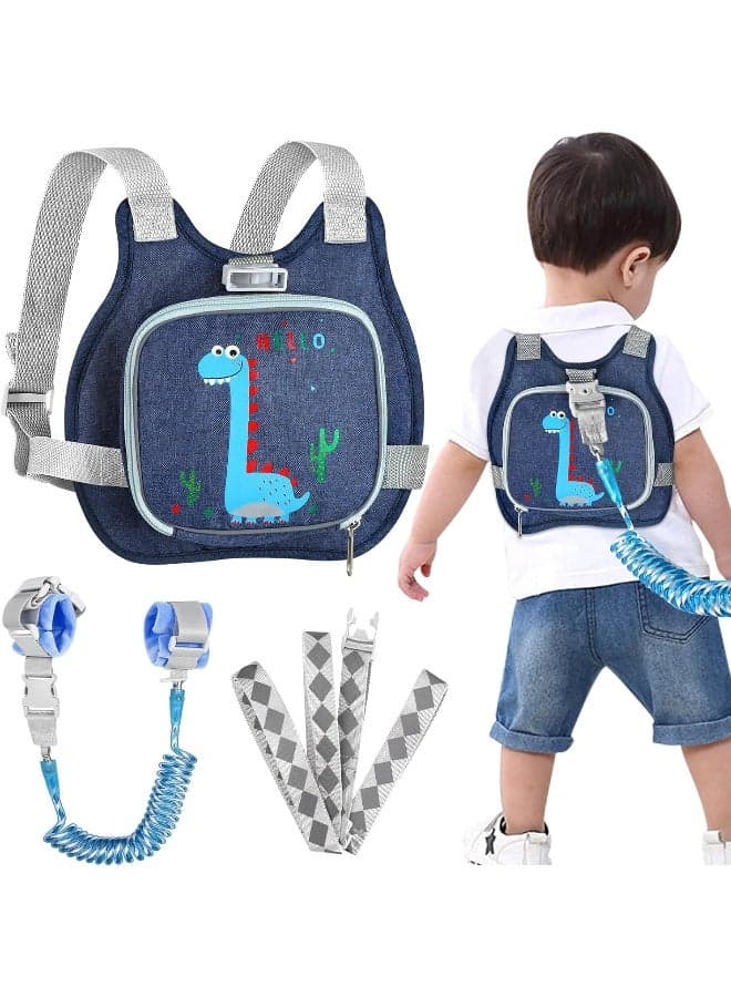 Accmor Toddler Harness Leash+ Anti Lost Wrist Link, Cute Dinosaur Kids Harness with Leash