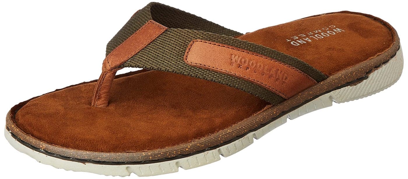 Woodland Men's Olive/Tan Slipper-9 UK (43 EU) (GP 27070)