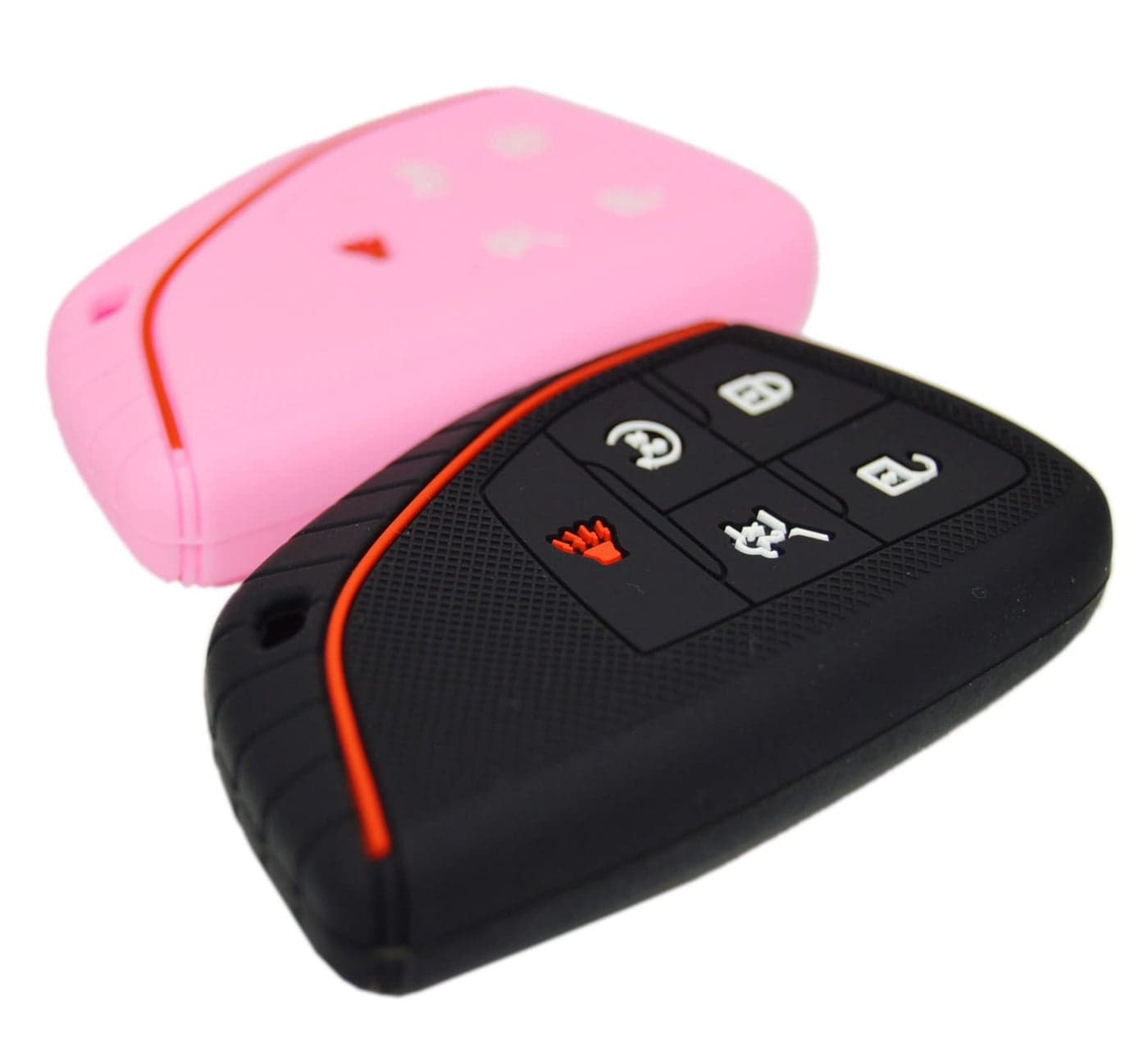 Silicone 5 Buttons Remote Key Fob Cover Case Protector for Chevrolet Suburban Tahoe Traverse Colorado Equinox RS and GMC Acadia AT4 Sierra 1500 Yukon XL 2021 2022 2023 2024 2025